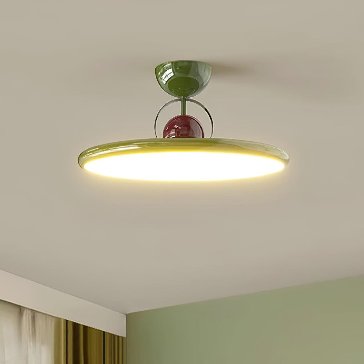 Floating Disc Ceiling Light With Offset Canopy