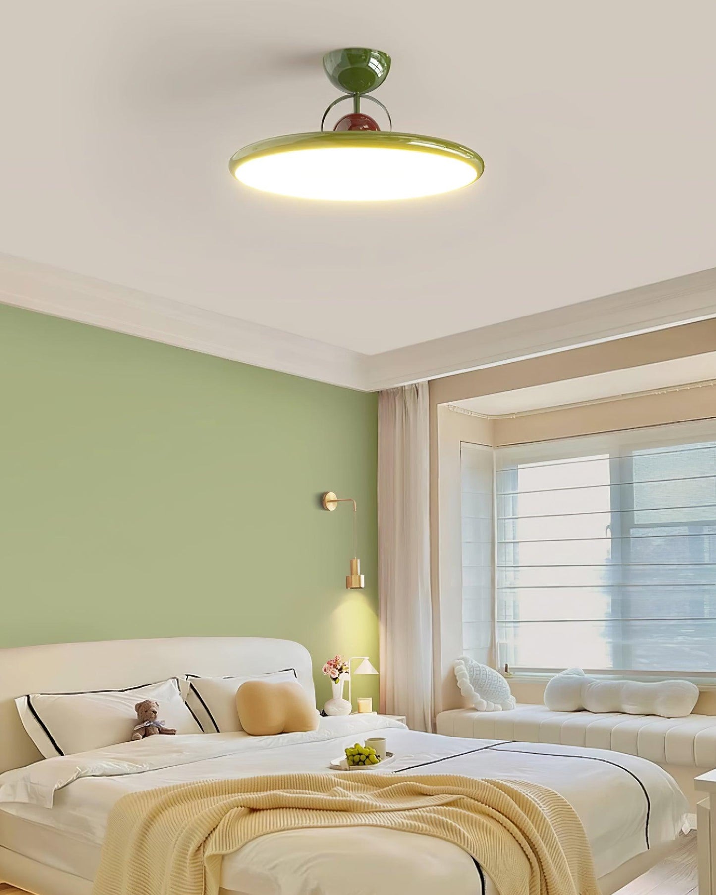 Floating Disc Ceiling Light With Offset Canopy