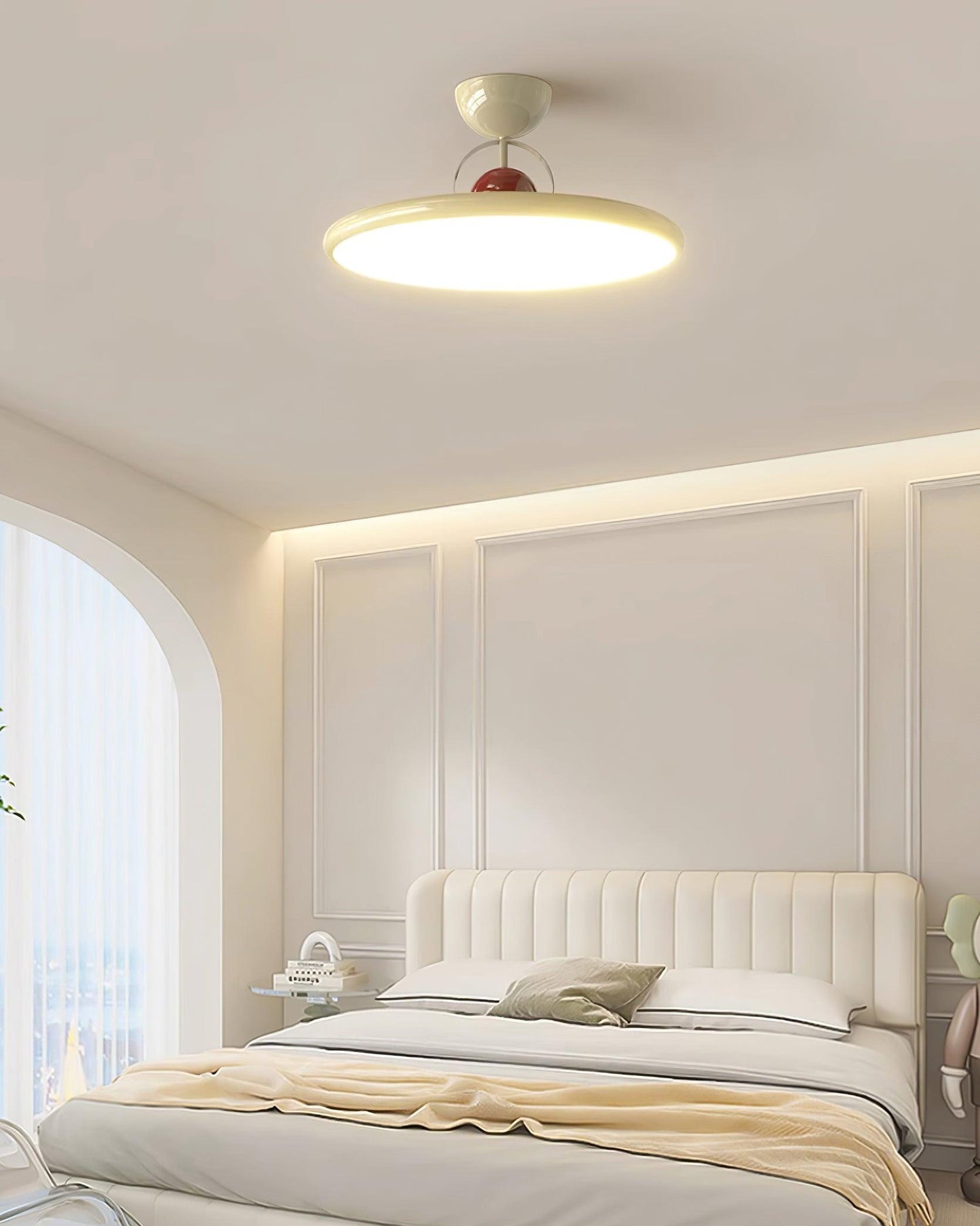 Floating Disc Ceiling Light With Offset Canopy