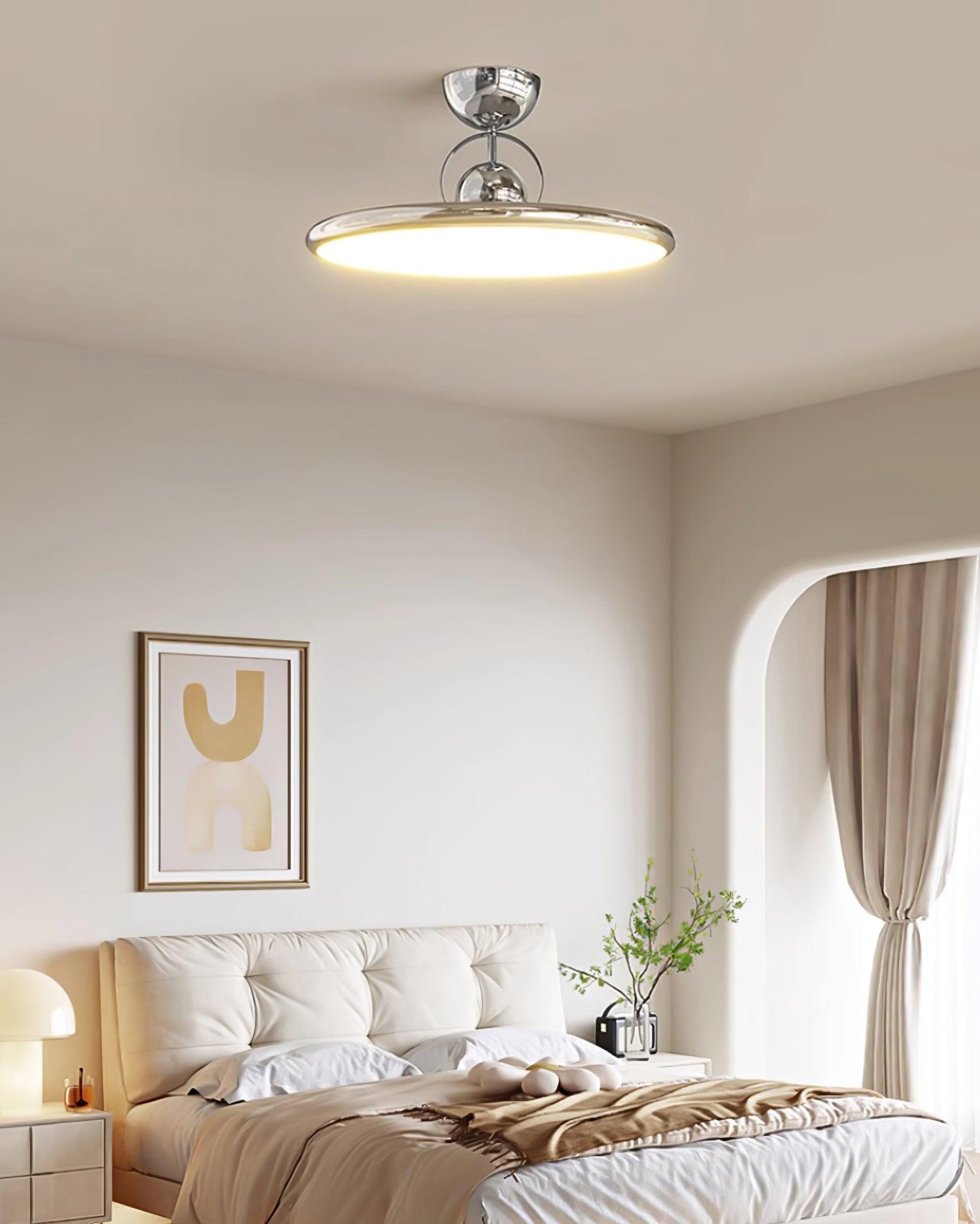 Floating Disc Ceiling Light With Offset Canopy