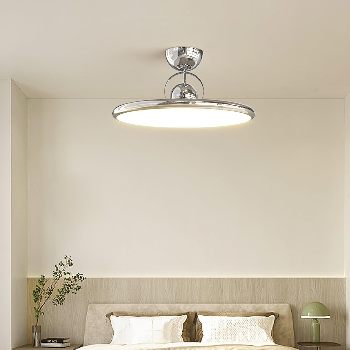 Floating Disc Ceiling Light With Offset Canopy