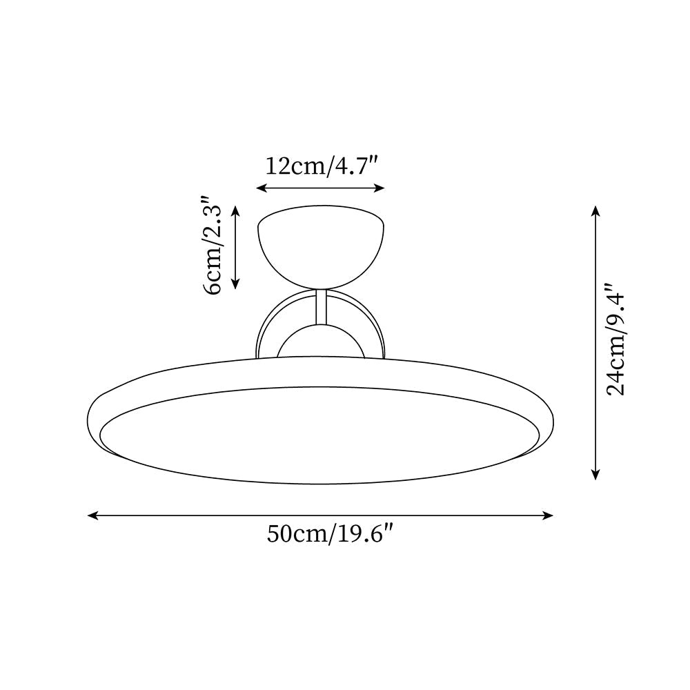 Floating Disc Ceiling Light With Offset Canopy
