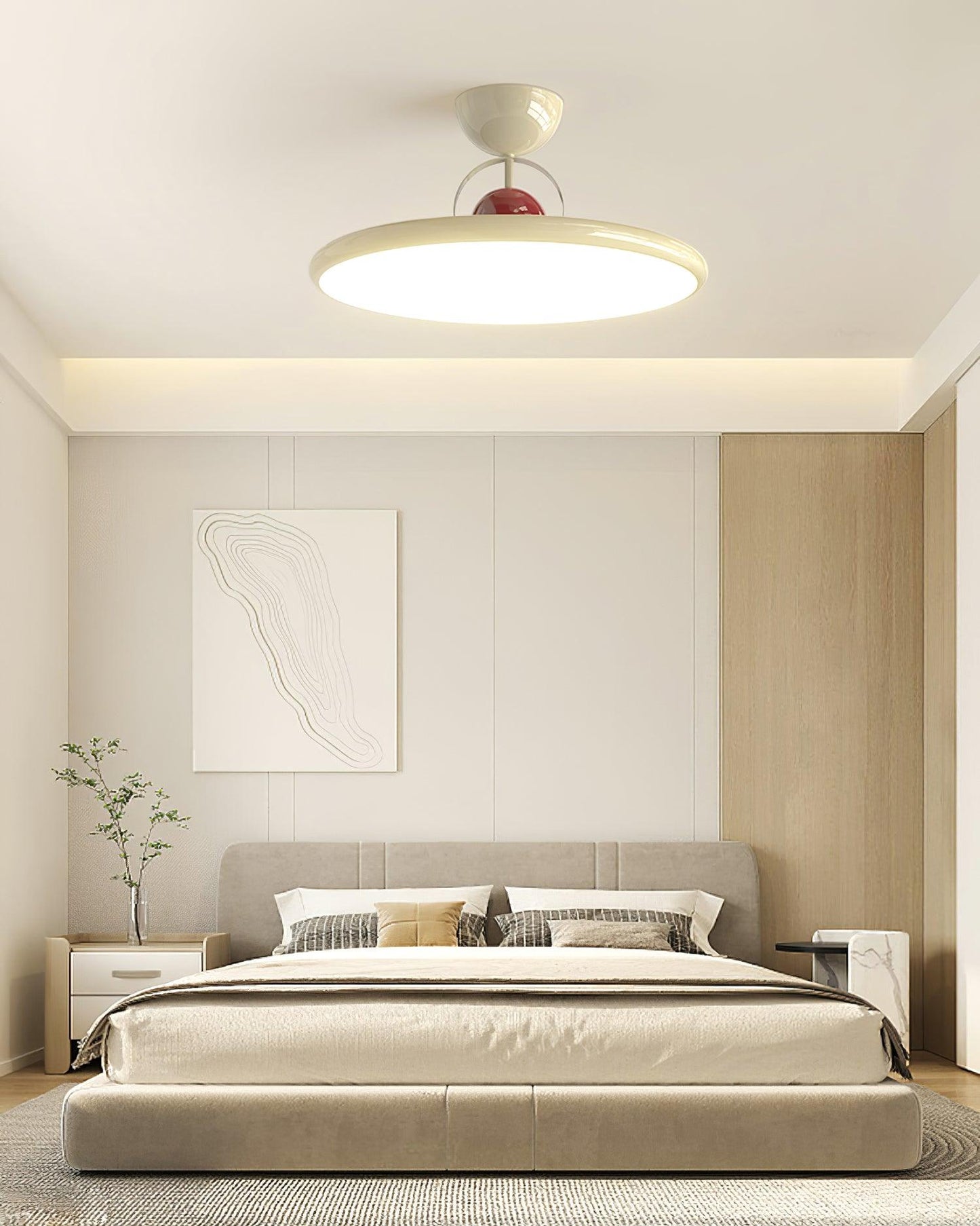 Floating Disc Ceiling Light With Offset Canopy