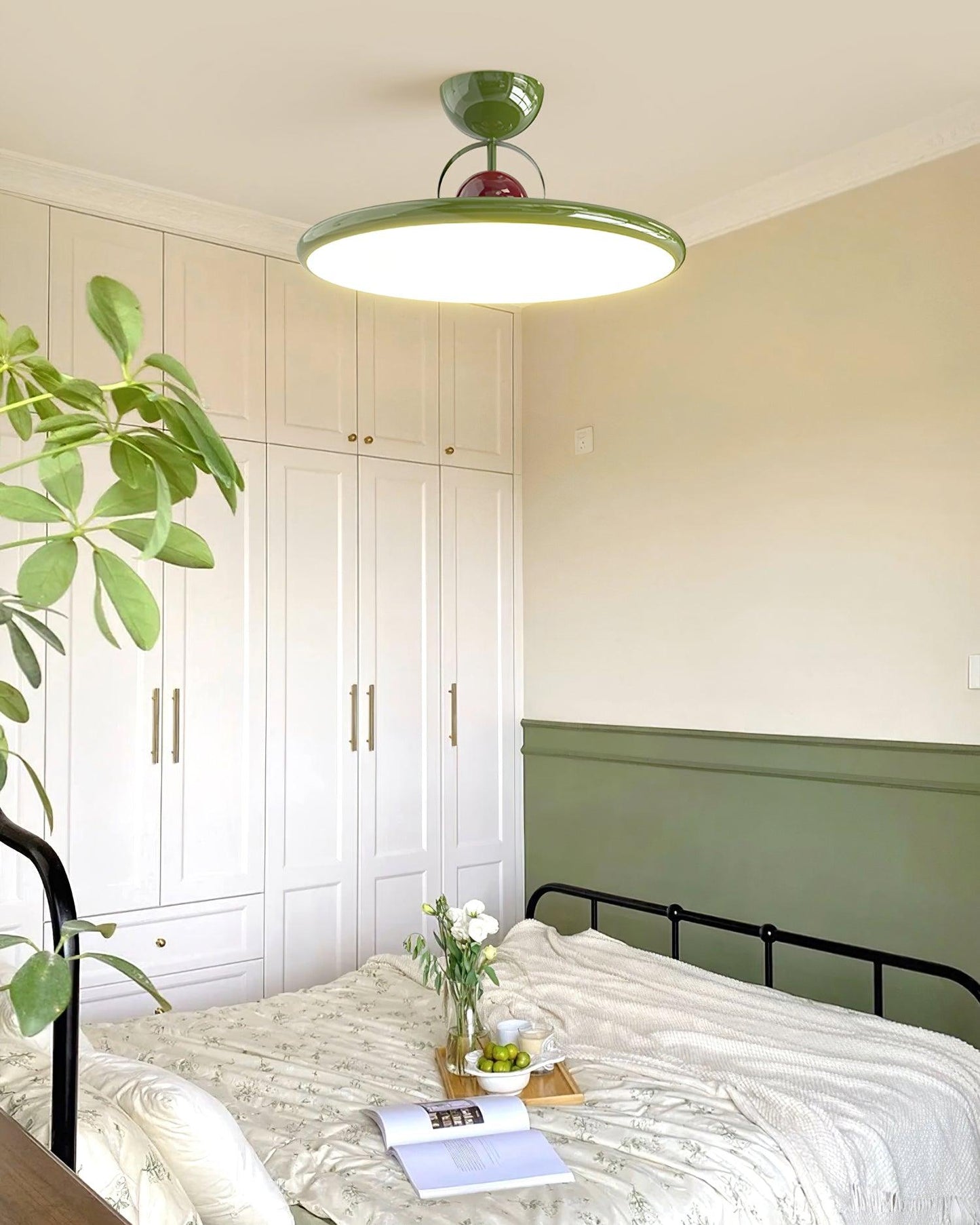 Floating Disc Ceiling Light With Offset Canopy