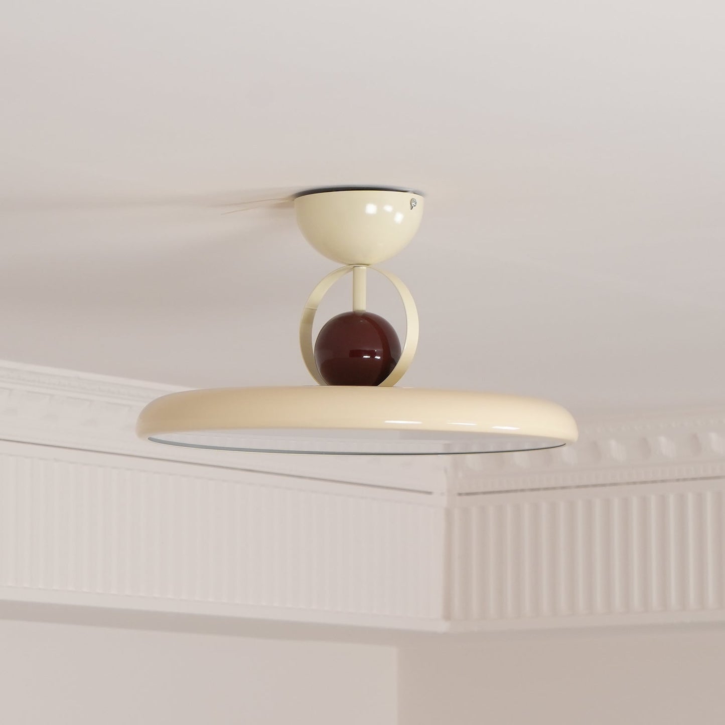 Floating Disc Ceiling Light With Offset Canopy
