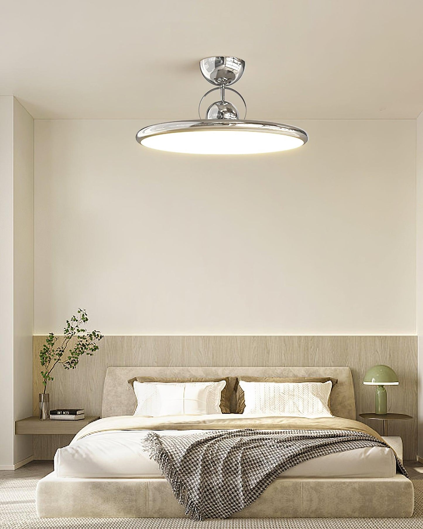 Floating Disc Ceiling Light With Offset Canopy