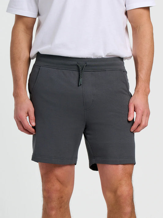 Men's Bamboo Lightweight Fleece Short - Black Sand
