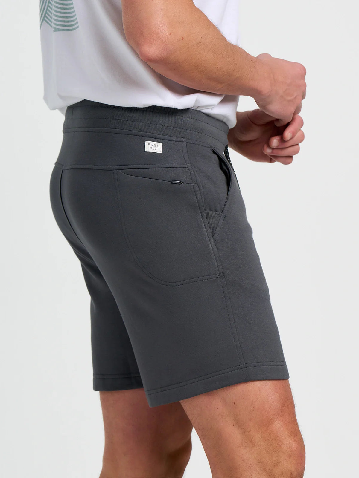 Men's Bamboo Lightweight Fleece Short - Black Sand