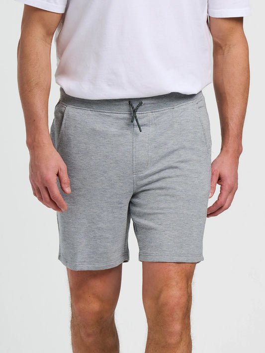Men's Bamboo Lightweight Fleece Short - Heather Grey