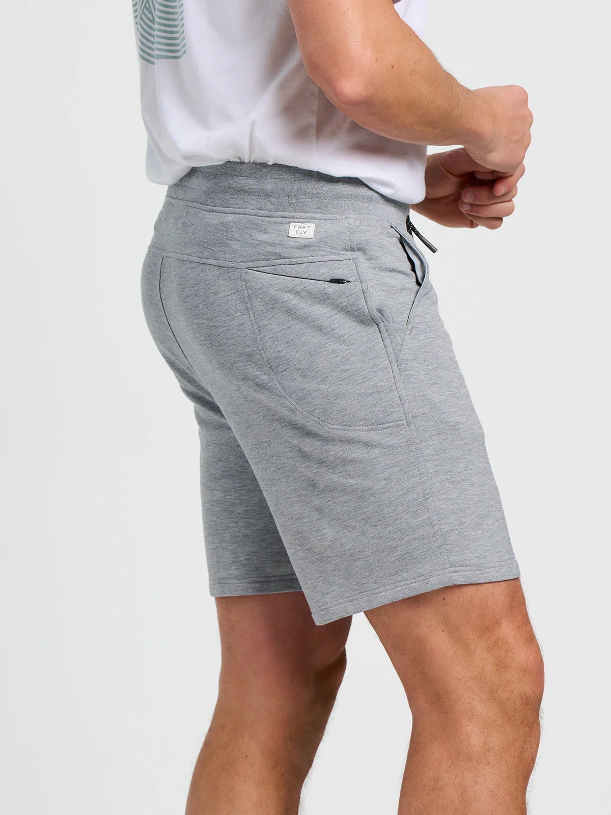 Men's Bamboo Lightweight Fleece Short - Heather Grey