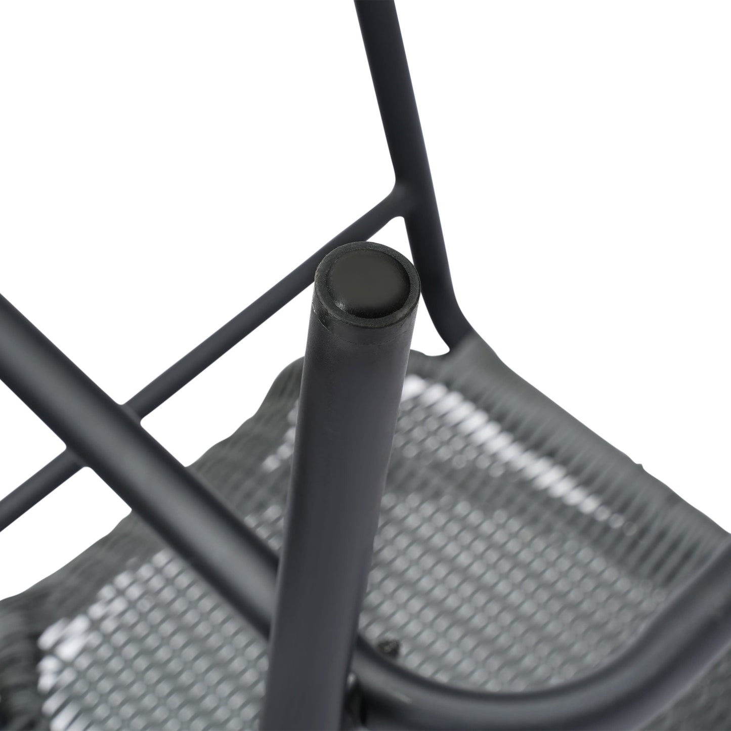 Lila Commercial Grade Indoor-Outdoor PE Rattan Restaurant Barstool with Steel Frame and Footrest