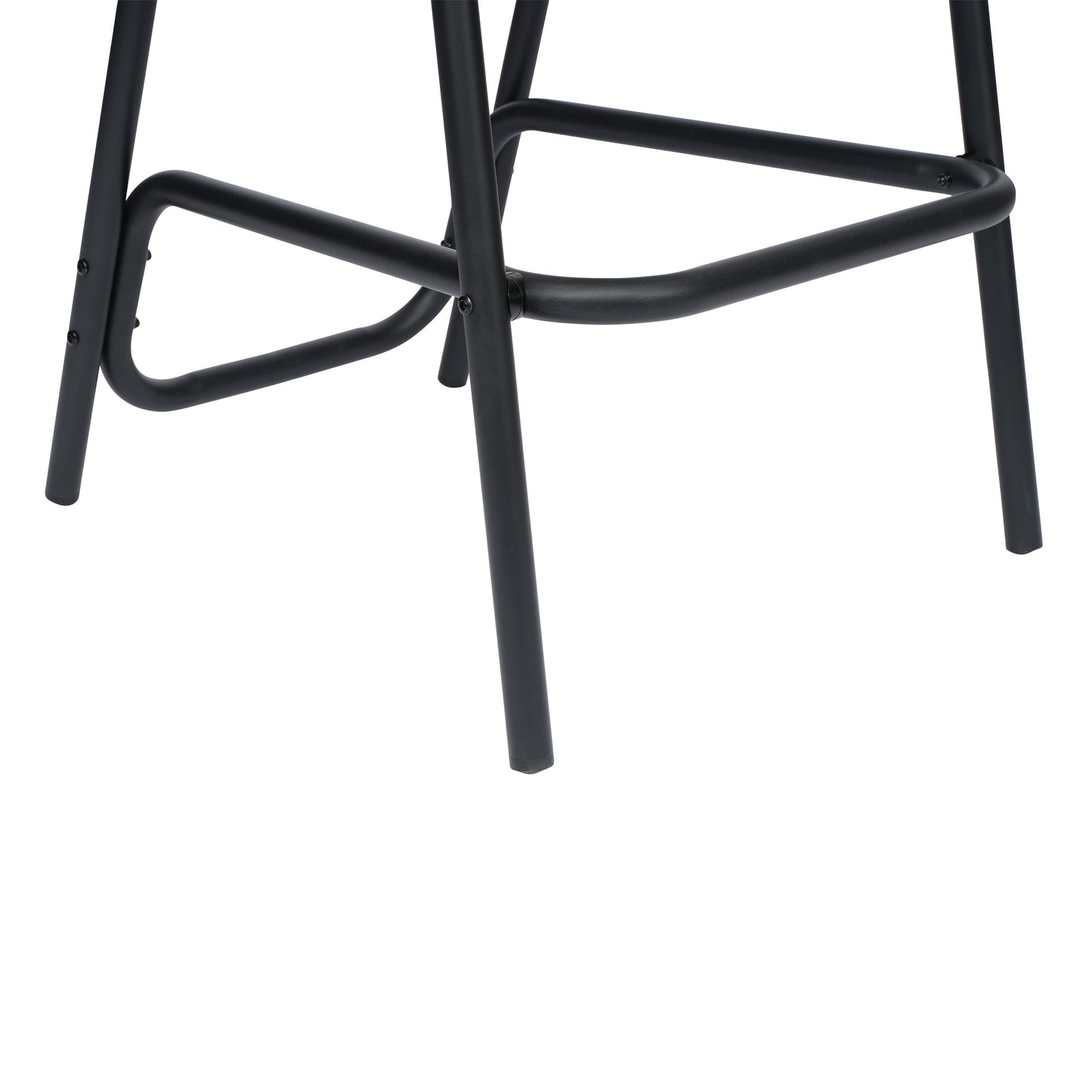 Lila Commercial Grade Indoor-Outdoor PE Rattan Restaurant Barstool with Steel Frame and Footrest