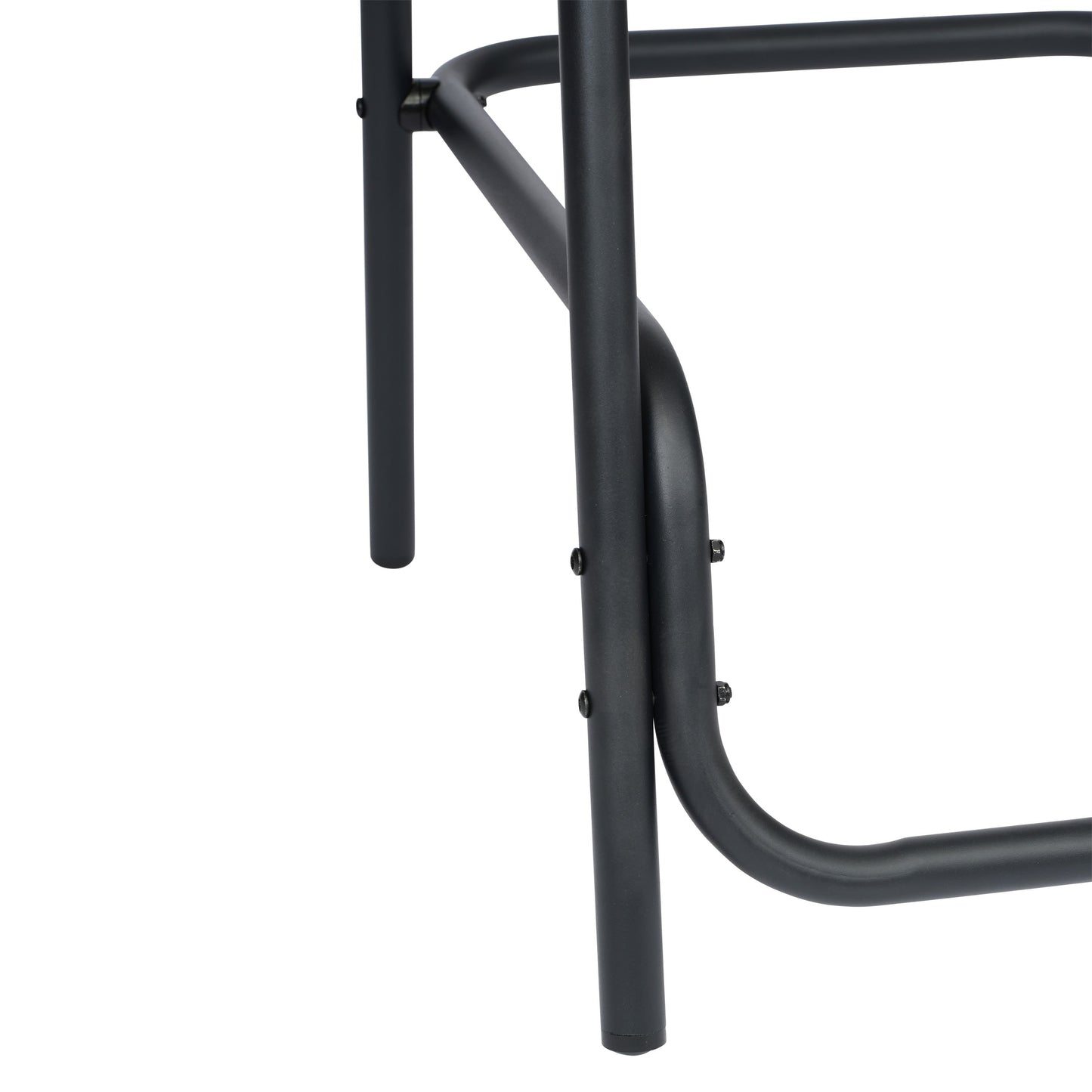 Lila Commercial Grade Indoor-Outdoor PE Rattan Restaurant Barstool with Steel Frame and Footrest