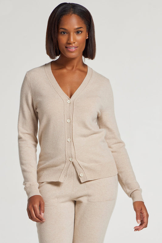 Missy Cashmere Cardigan in Oatmeal