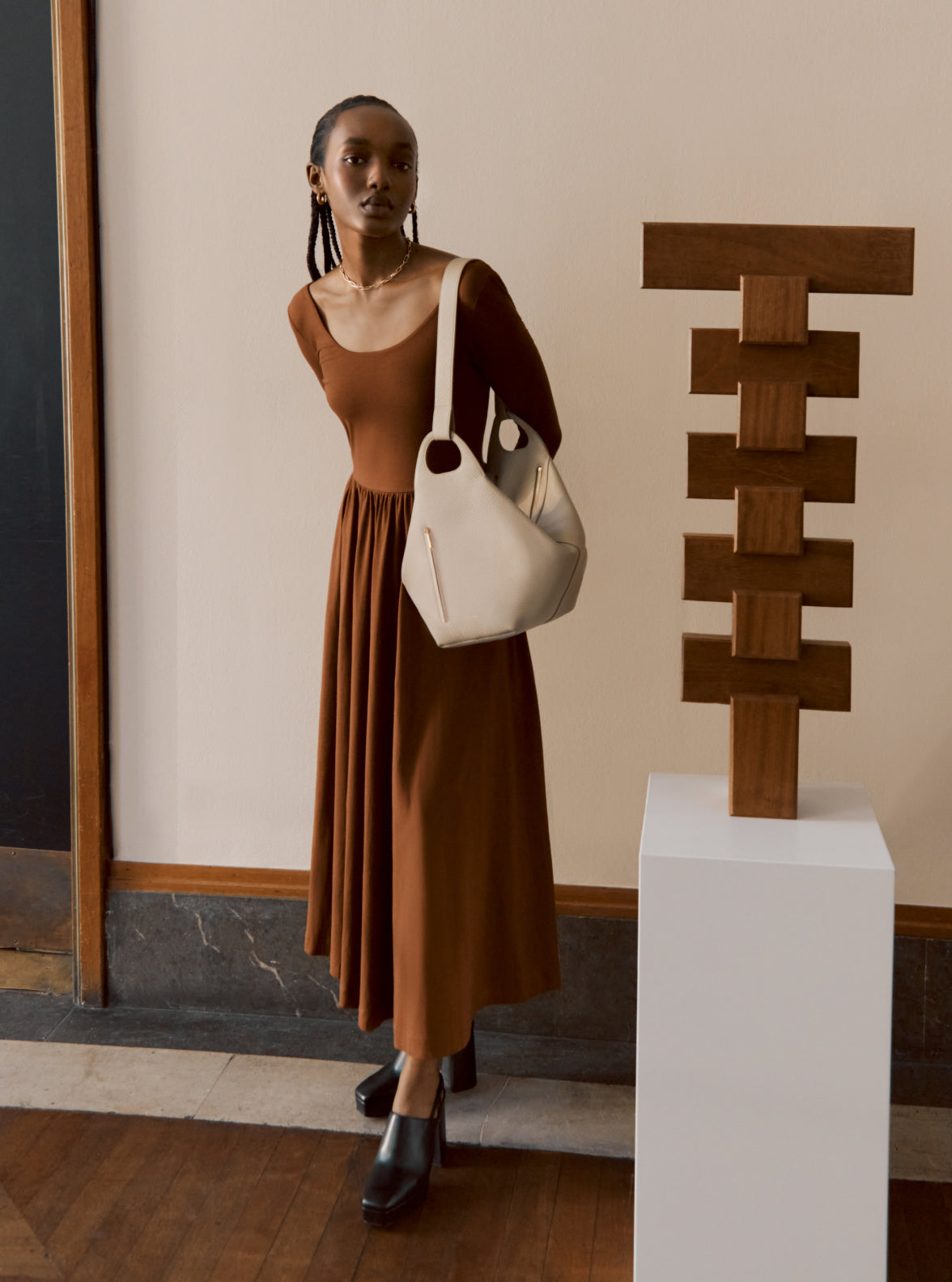 Long Sleeve Scoop Neck Dress