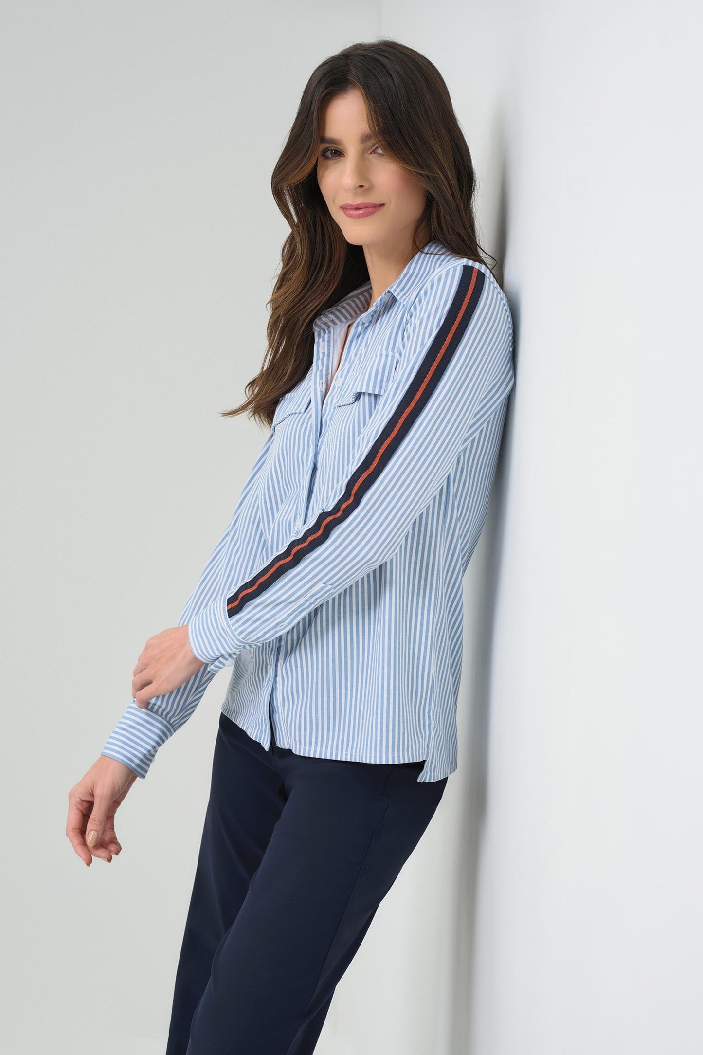 Dream Striped Button Down Top