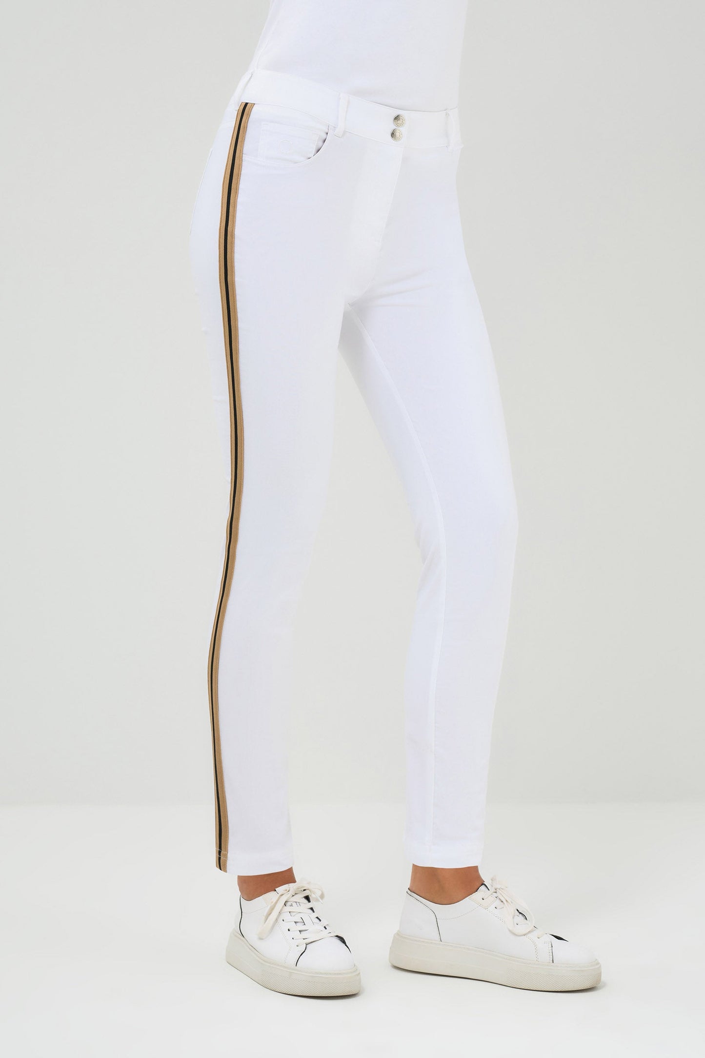 Luli Stripe Performance Cotton Skinny Pant