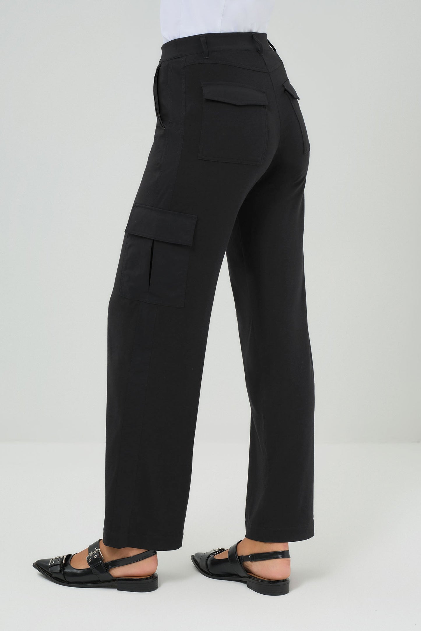 Julia Wide Leg Cargo Pant Black