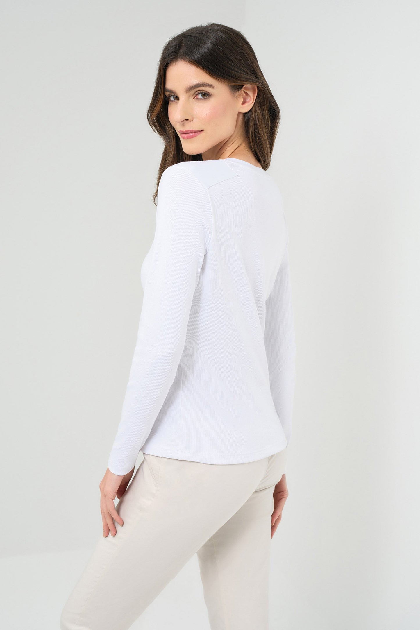 Polina Ribbed Henley Top