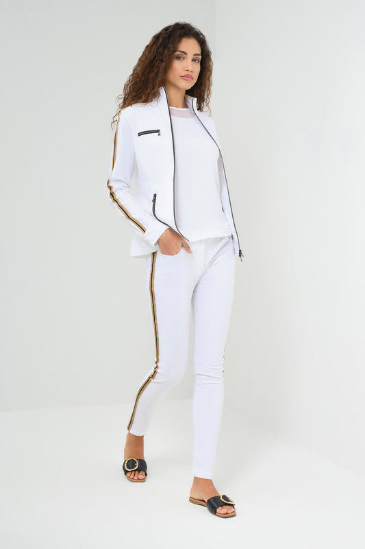 Luli Stripe Performance Cotton Skinny Pant