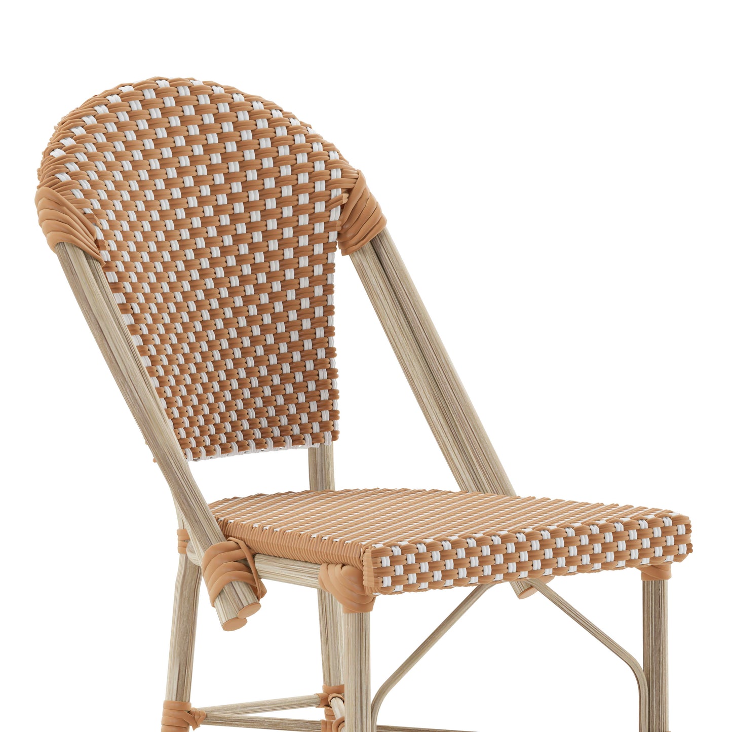 Lourdes Commercial Grade Stackable Indoor/Outdoor Bistro 30" High Bar Height Stool