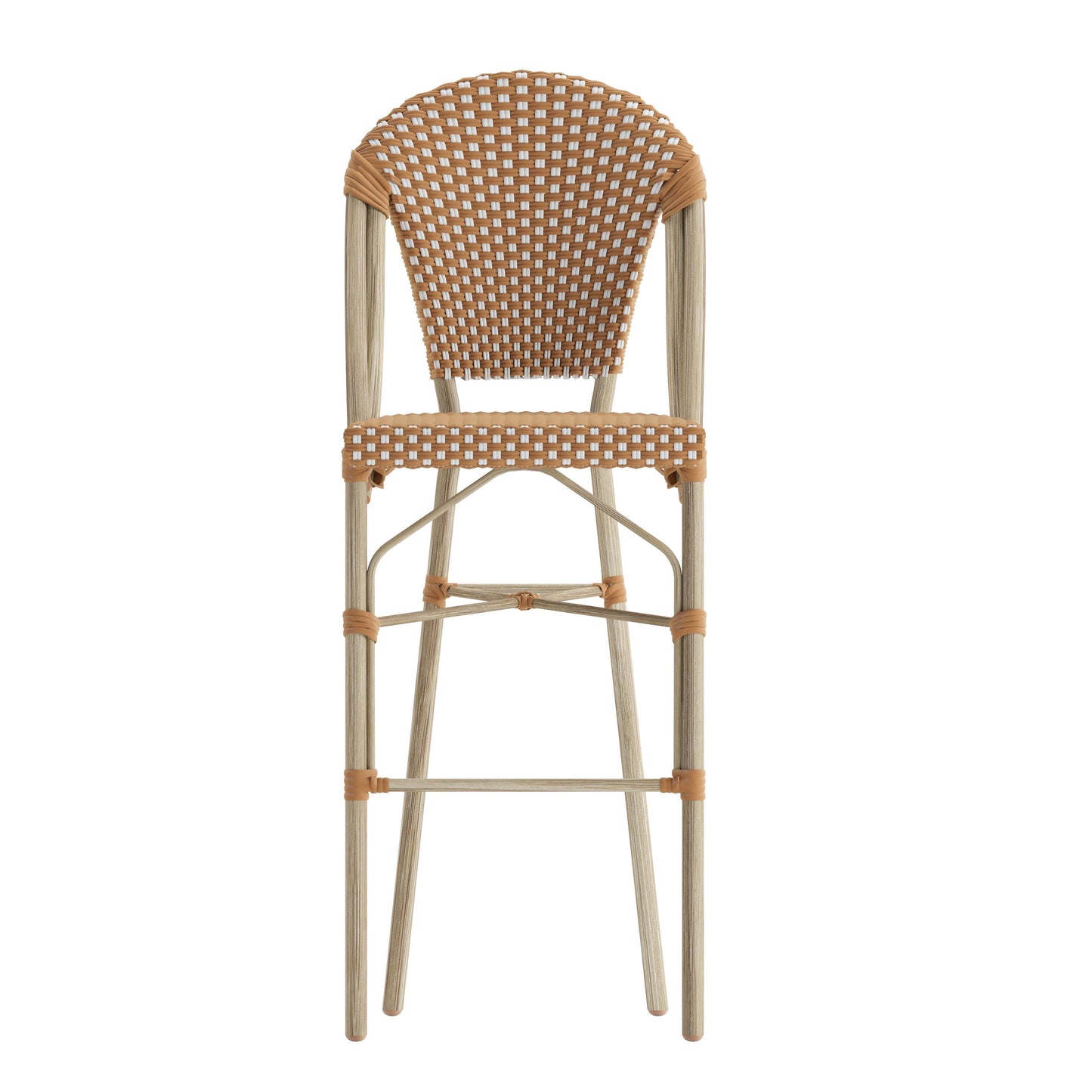 Lourdes Commercial Grade Stackable Indoor/Outdoor Bistro 30" High Bar Height Stool