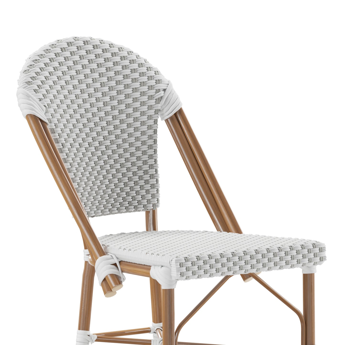 Lourdes Commercial Grade Stackable Indoor/Outdoor Bistro 30" High Bar Height Stool