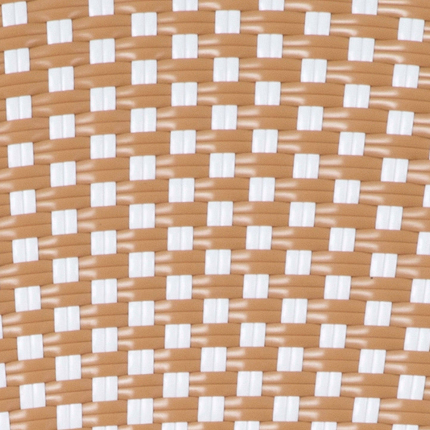 Lourdes Indoor/Outdoor Commercial Bistro Stacking Chair, PE Rattan Back and Seat, Bamboo Print Aluminum Frame