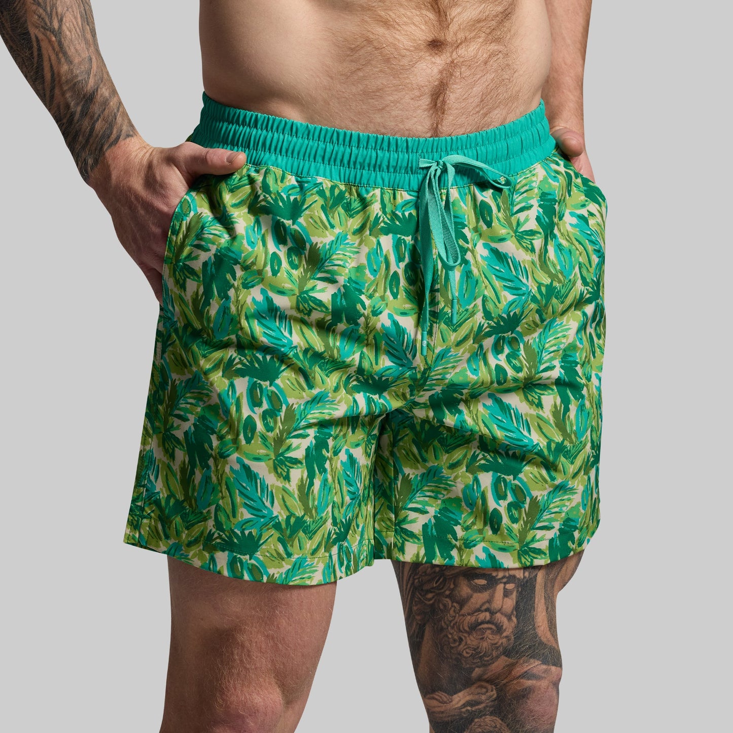 Deep Dive Swim Short (Under the Palms)