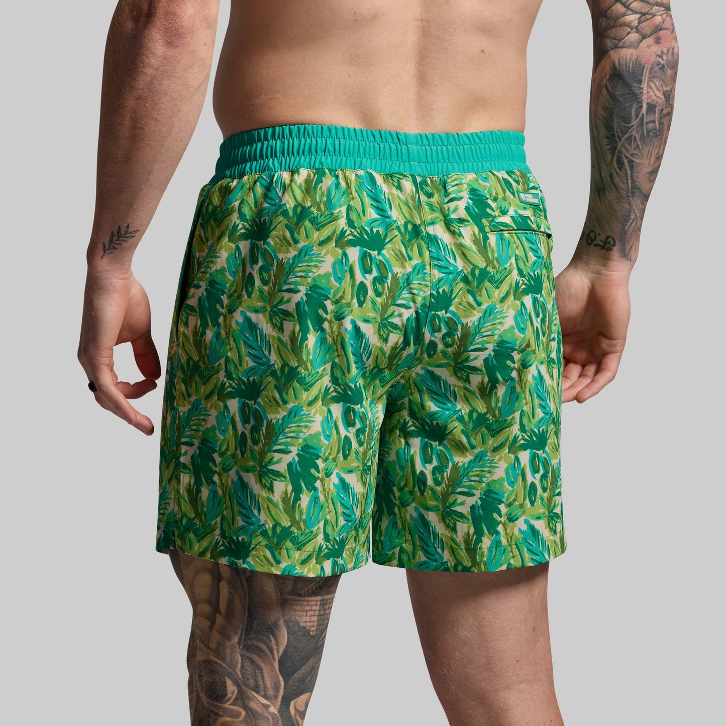 Deep Dive Swim Short (Under the Palms)