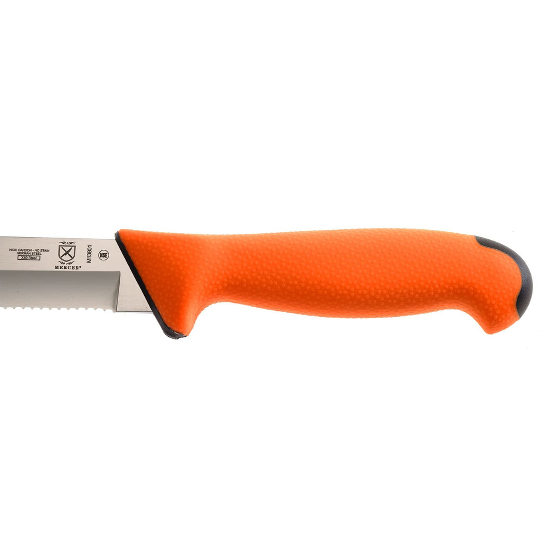 MERCER SPORT Orange Sport Handle Utility Fishing Scalloped Slicer 9" Knife