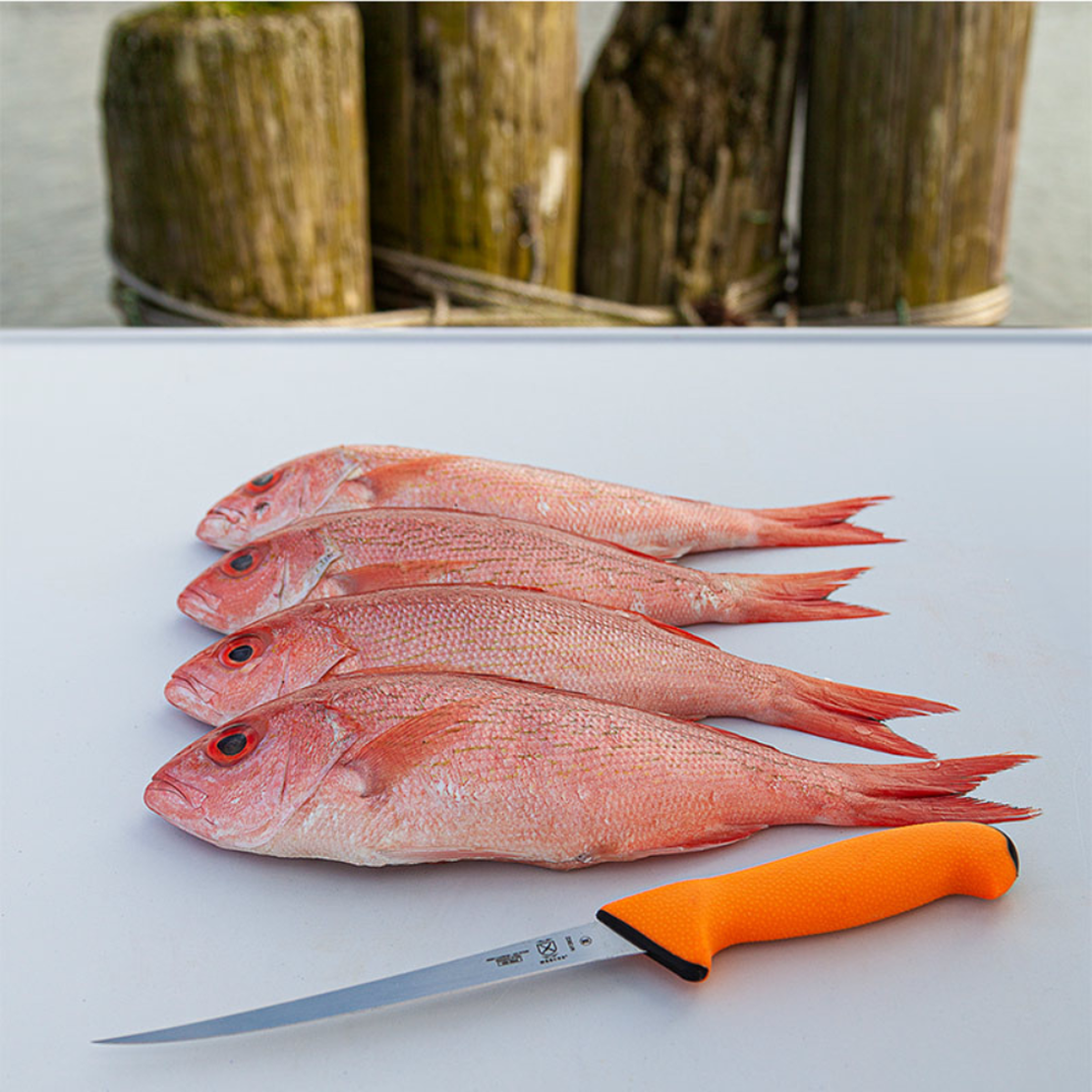 MERCER SPORT Orange Sport Handle Narrow Fillet 7" Knife