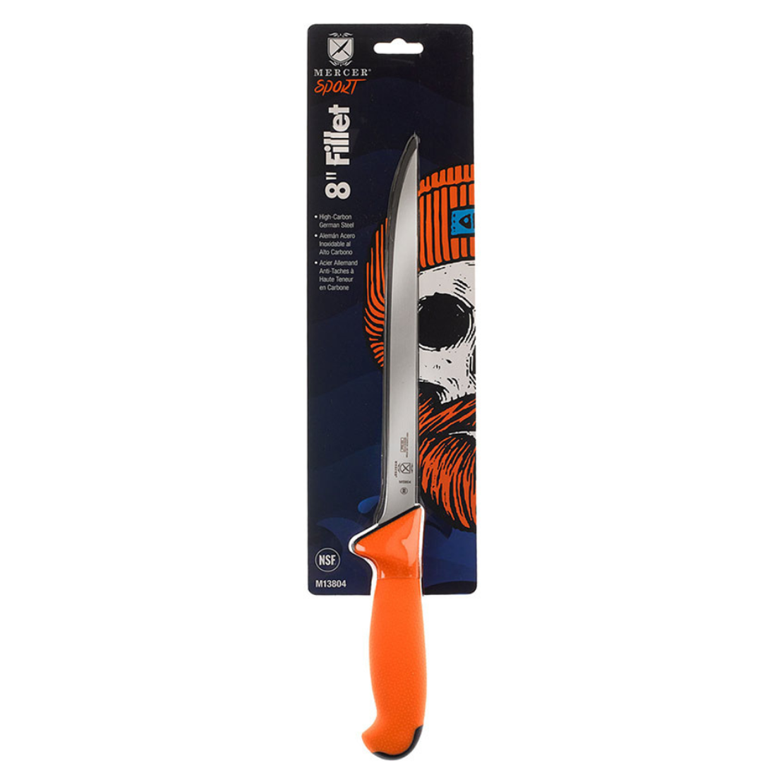 MERCER SPORT Orange Sport Handle Fillet 8" Knife