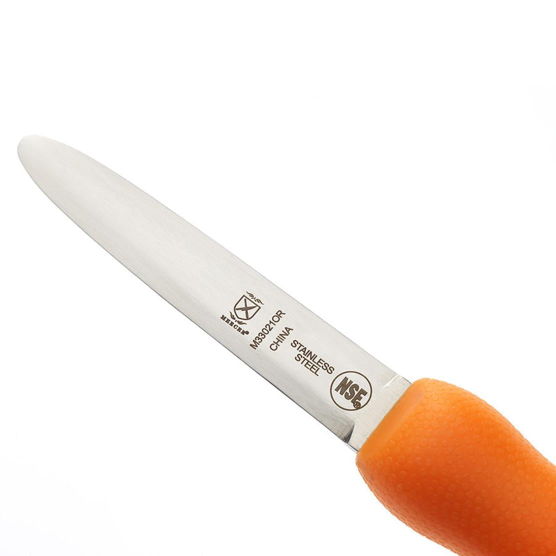 MERCER SPORT Orange Sport Handle  4" Oyster Knife Galveston Style