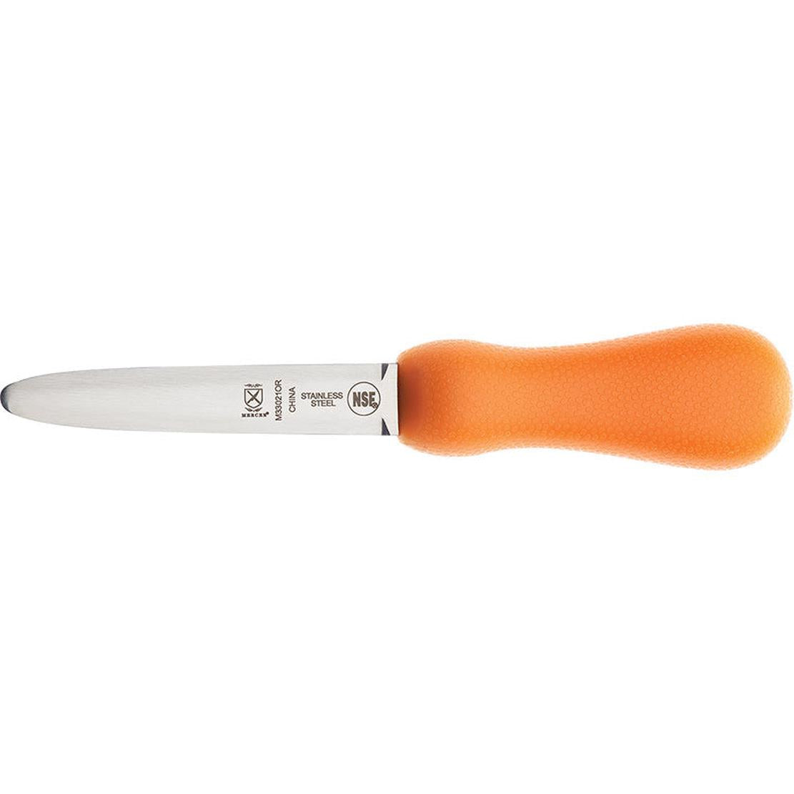 MERCER SPORT Orange Sport Handle  4" Oyster Knife Galveston Style