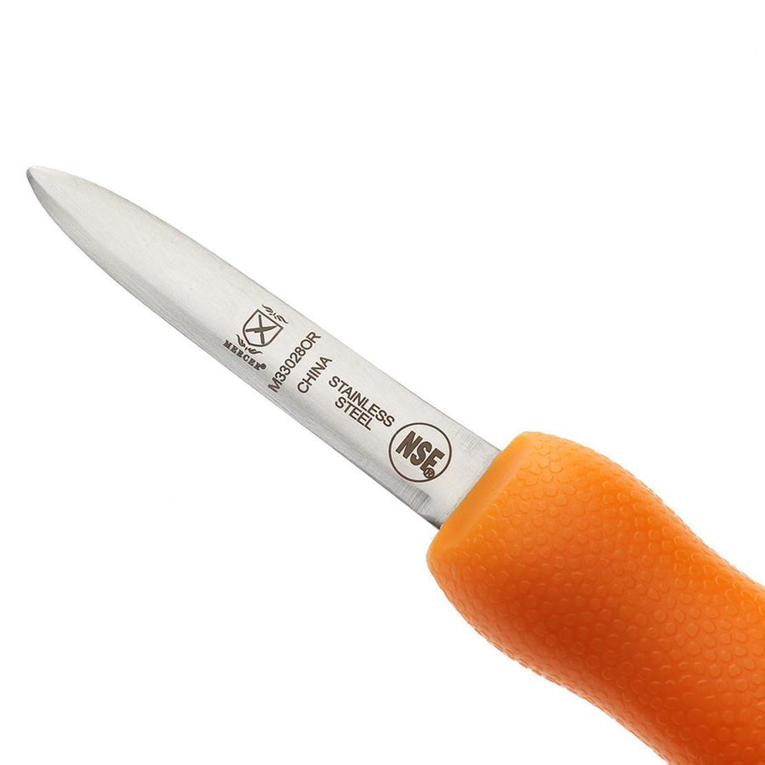 MERCER SPORT Orange Sport Handle 3" Oyster Knife Boston Style