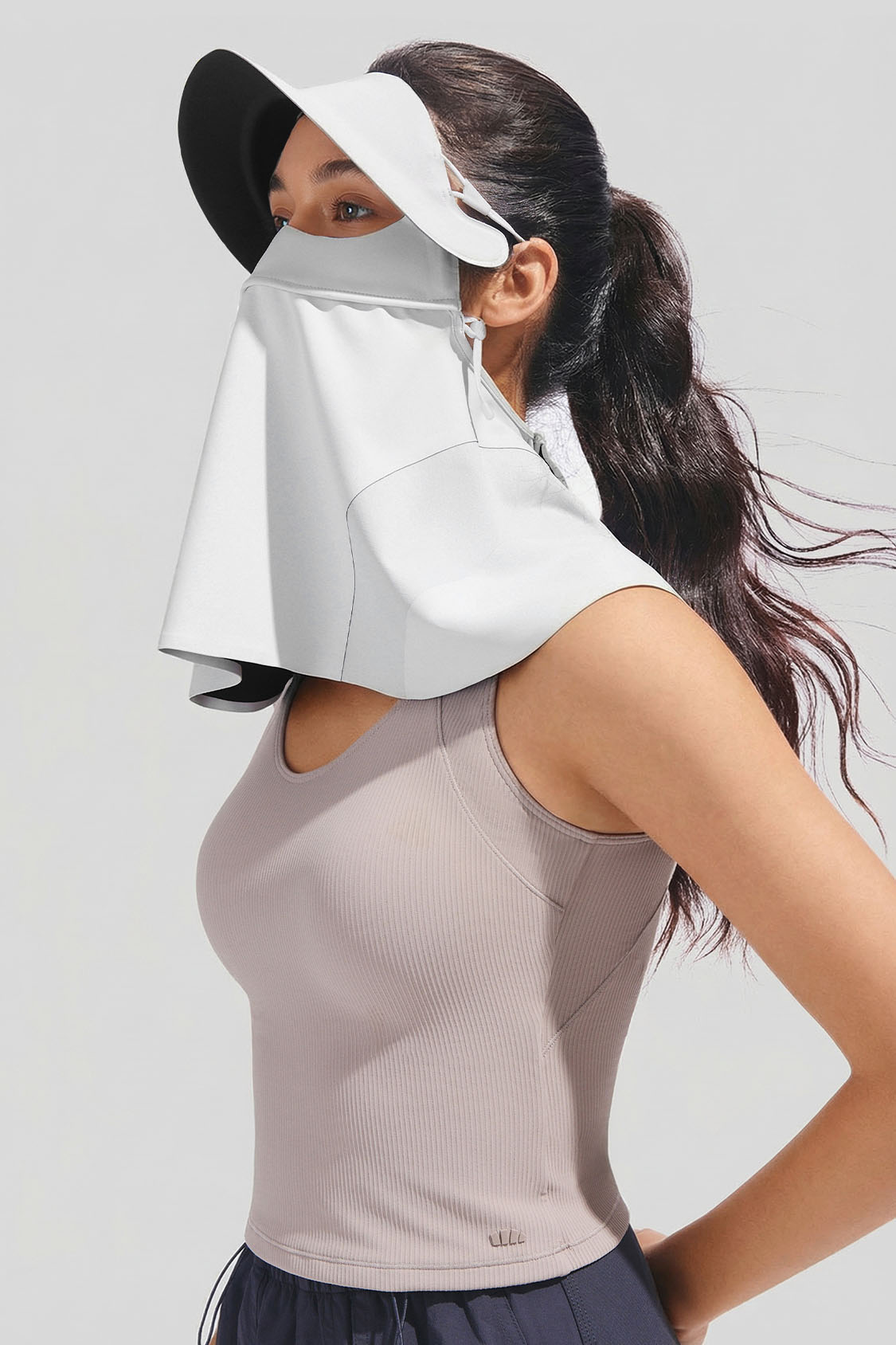 Women's Brimmed Neck Sun Protection Face Cover UPF 2000+ MP356