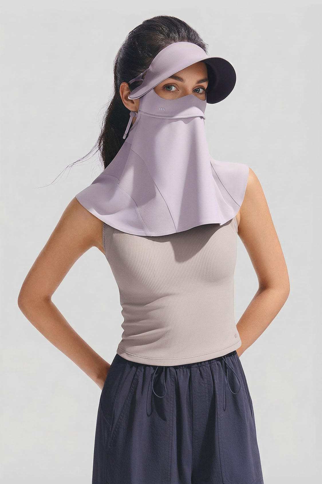 Women's Brimmed Neck Sun Protection Face Cover UPF 2000+ MP356