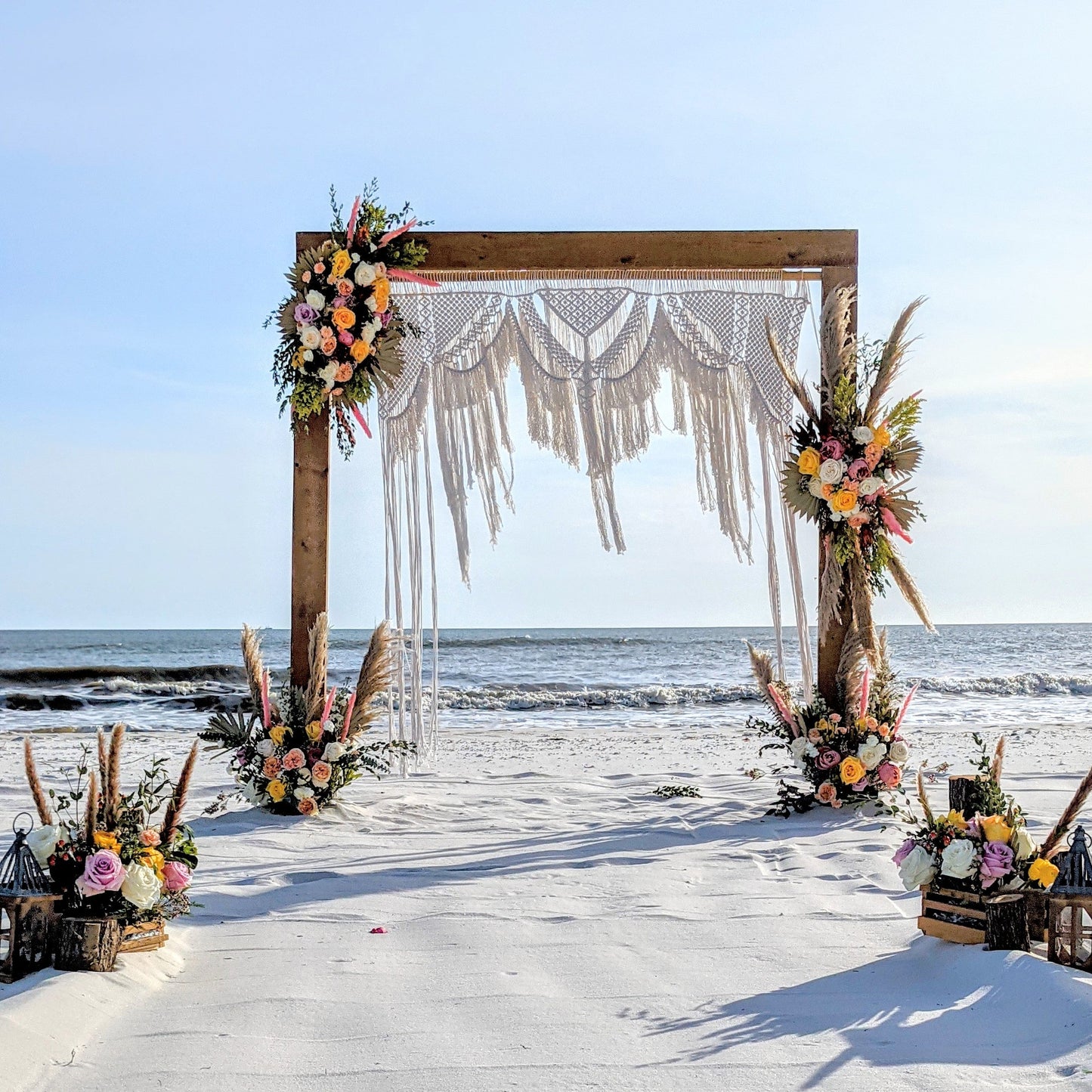 Macrame Curtain Wedding Arbor