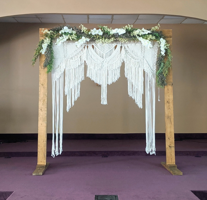 Macrame Curtain Wedding Arbor