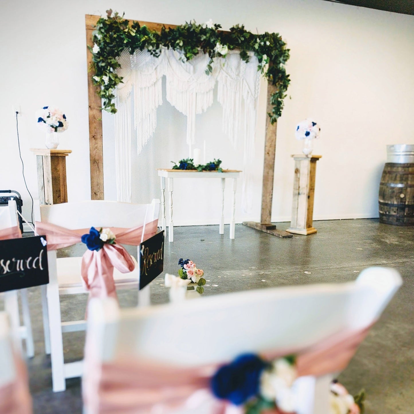 Macrame Curtain Wedding Arbor