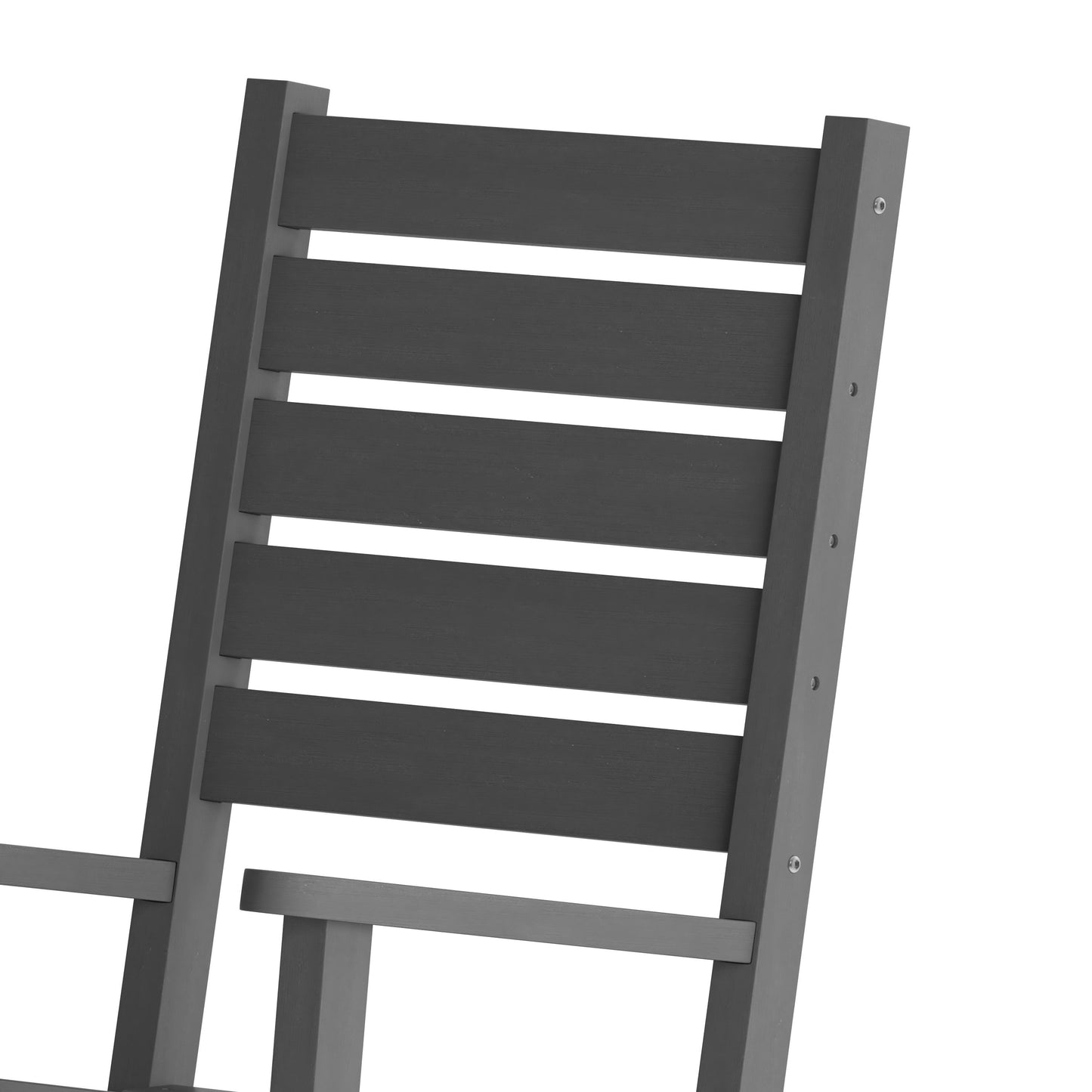 Manchester Commercial Grade 3-Piece Indoor/Outdoor Set with 2 Contemporary All-Weather HDPE Rocking Chairs and End Table