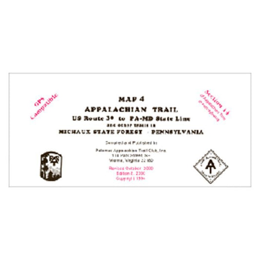 Appalachian Trail Pennsylvania Maps: Southern Pennsylvania
