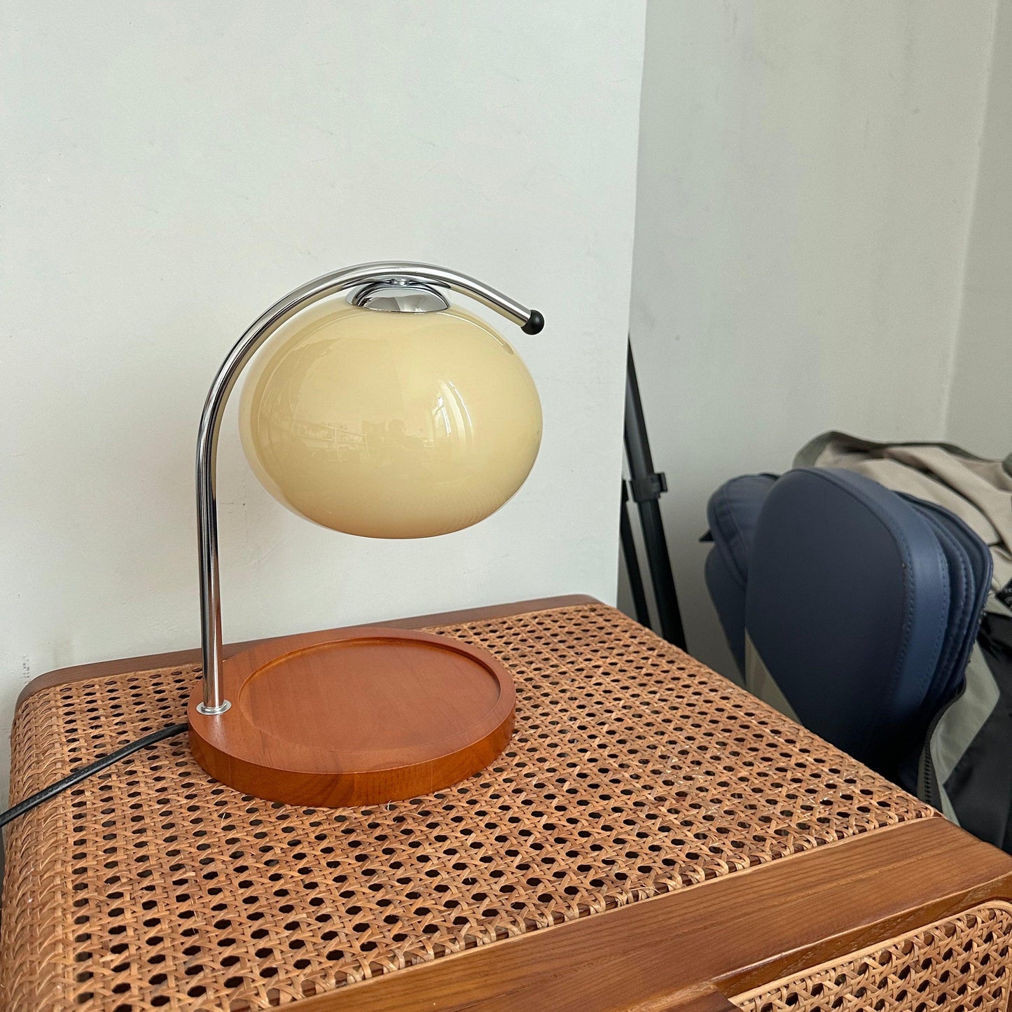 Candle Warmer Table Lamp With Glass Dome Shade