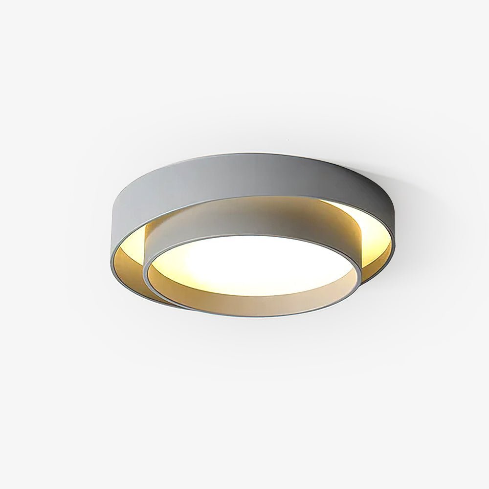 Modern Flush Mount Ceiling Light With Floating Ring Diffuser