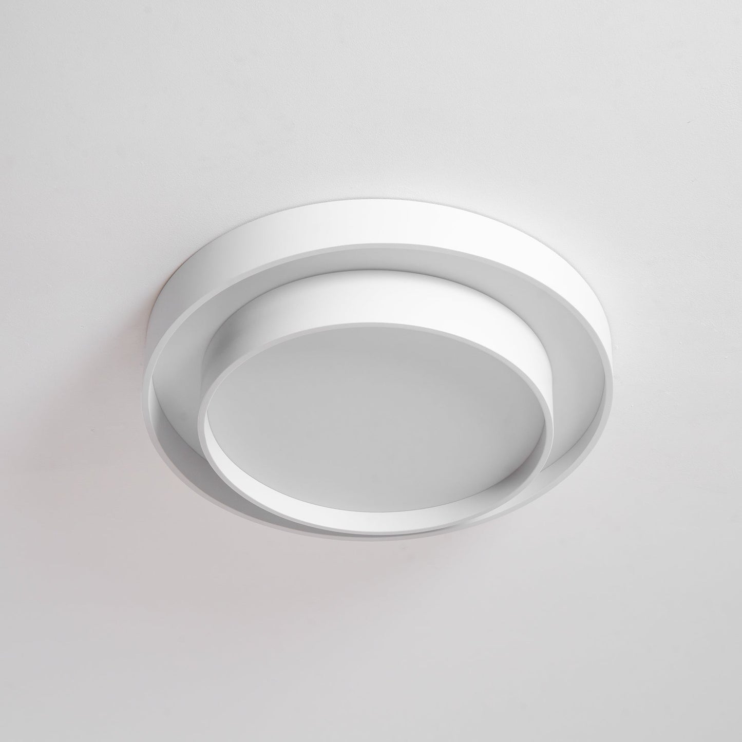 Modern Flush Mount Ceiling Light With Floating Ring Diffuser