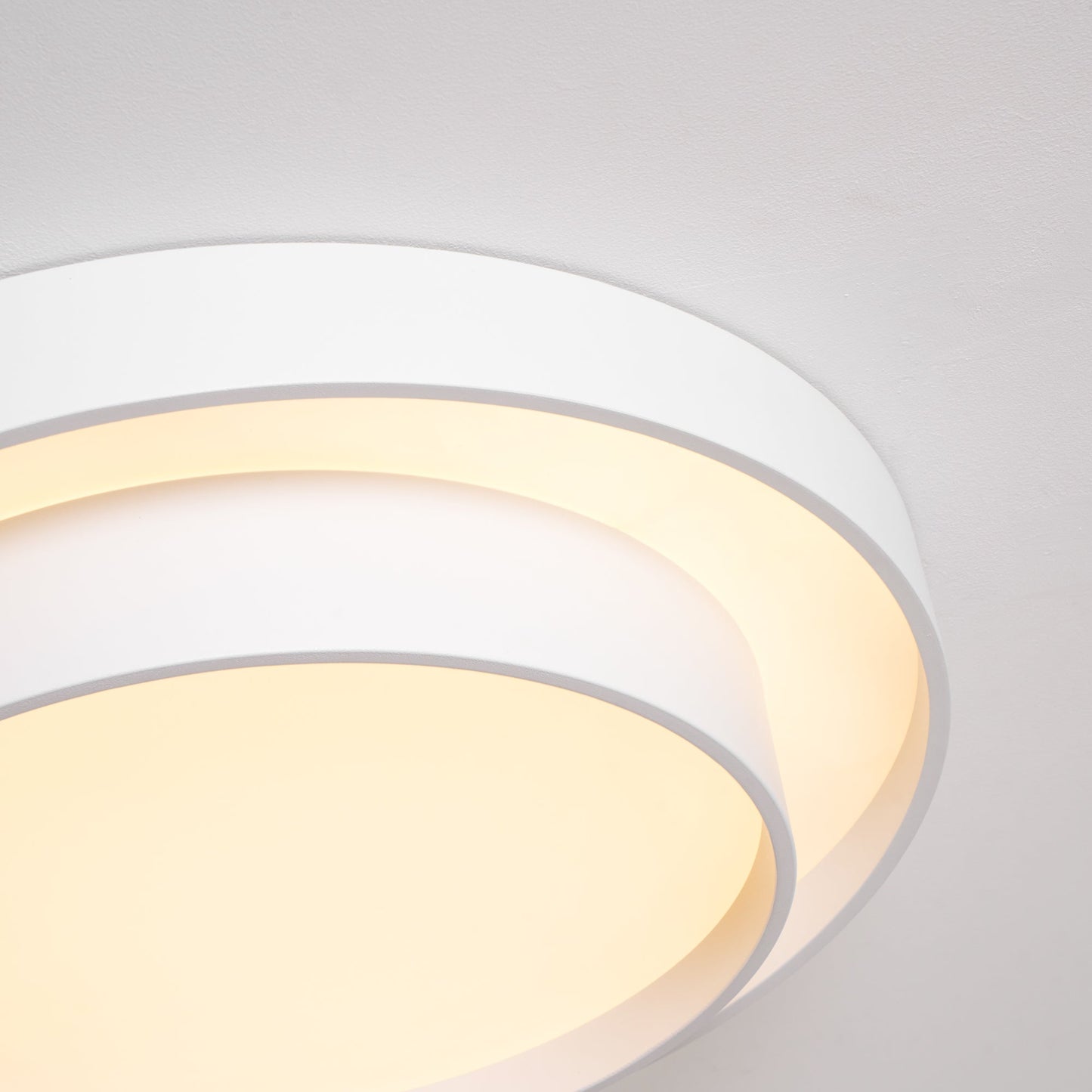 Modern Flush Mount Ceiling Light With Floating Ring Diffuser