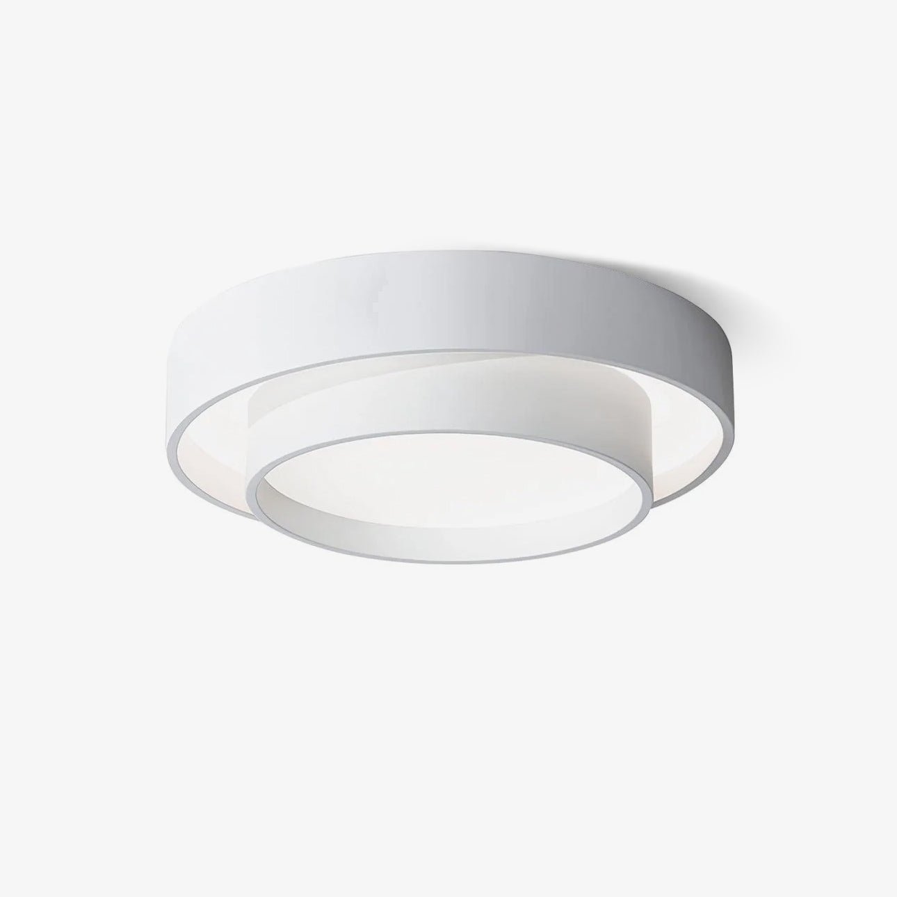 Modern Flush Mount Ceiling Light With Floating Ring Diffuser