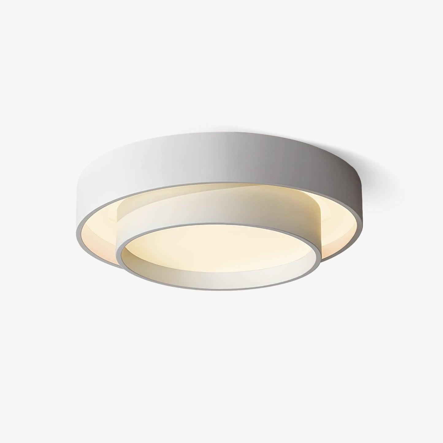 Modern Flush Mount Ceiling Light With Floating Ring Diffuser