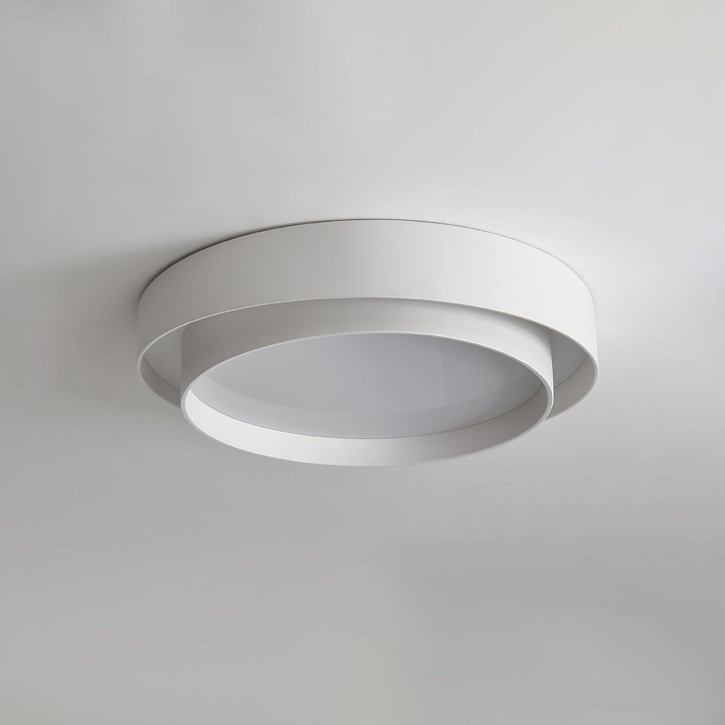 Modern Flush Mount Ceiling Light With Floating Ring Diffuser